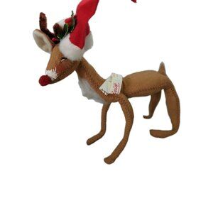 ANNALEE MOBILITEE 1976 7" Reindeer Christmas Figurine Doe Vintage Collectable-lp